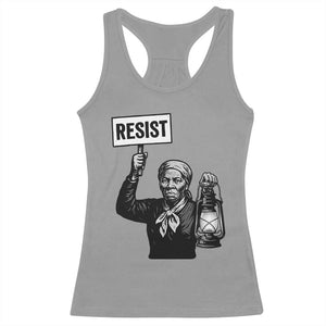 Harriet Tubman Says Resist Racerback Tank Top Women Empowerment Quote TS12 Sport Gray Print Your Wear