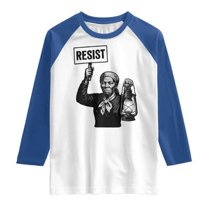 Harriet Tubman Says Resist Raglan Shirt Women Empowerment Quote TS12 White Royal Print Your Wear