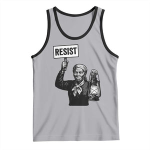 Harriet Tubman Says Resist Tank Top Women Empowerment Quote TS12 Athletic Heather Black Print Your Wear