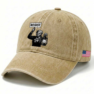 Harriet Tubman Says Resist Washed Cotton Baseball Cap Women Empowerment Quote TS12 Print Your Wear