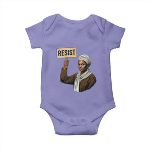 Funny Harriet Tubman Says Resist Baby Onesie Black Pride Inspiration Gift TS12 Violet Print Your Wear