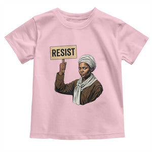 Funny Harriet Tubman Says Resist Toddler T Shirt Black Pride Inspiration Gift TS12 Light Pink Print Your Wear