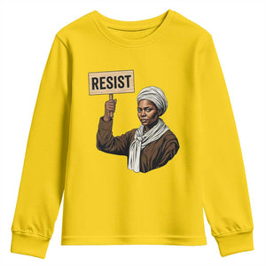 Funny Harriet Tubman Says Resist Youth Sweatshirt Black Pride Inspiration Gift TS12 Daisy Print Your Wear