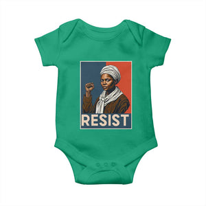 Funny Harriet Tubman Says Resist Baby Onesie Strong Black Woman Leader TS12 Irish Green Print Your Wear
