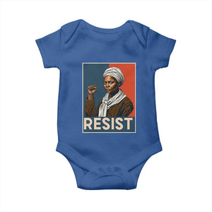 Funny Harriet Tubman Says Resist Baby Onesie Strong Black Woman Leader TS12 Royal Blue Print Your Wear