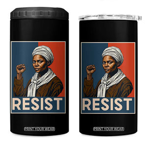 Funny Harriet Tubman Says Resist 4 in 1 Can Cooler Tumbler Strong Black Woman Leader TS12 One Size: 16 oz Black Print Your Wear