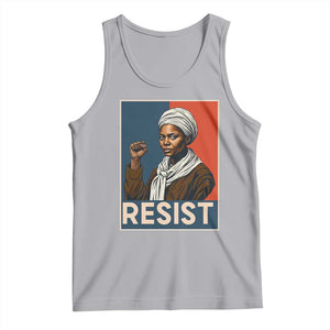 Funny Harriet Tubman Says Resist Tank Top Strong Black Woman Leader TS12 Athletic Heather Print Your Wear