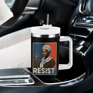 Funny Harriet Tubman Says Resist Tumbler With Handle Strong Black Woman Leader TS12 Print Your Wear