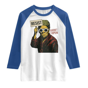 Funny Harriet Tubman Says Resist Raglan Shirt Female Empowerment History Gift TS12 White Royal Print Your Wear
