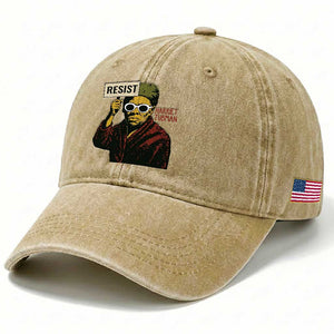 Funny Harriet Tubman Says Resist Washed Cotton Baseball Cap Female Empowerment History Gift TS12 Print Your Wear
