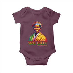 Harriet Tubman We Out Baby Onesie Female Empowerment History Gift TS12 Maroon Print Your Wear