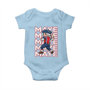 Funny NE Football Fan Gift Baby Onesie Maye Lover TS12 Light Blue Print Your Wear