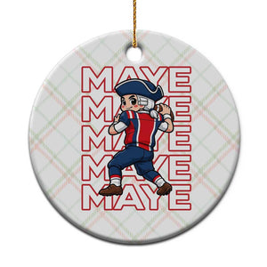 Funny NE Football Fan Gift Ceramic Ornament Maye Lover TS12 1pc Christmas Plaid Print Your Wear