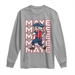 Funny NE Football Fan Gift Long Sleeve Shirt Maye Lover TS12 Sport Gray Print Your Wear