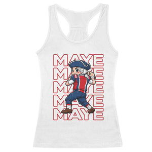Funny NE Football Fan Gift Racerback Tank Top Maye Lover TS12 White Print Your Wear