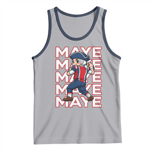 Funny NE Football Fan Gift Tank Top Maye Lover TS12 Athletic Heather Navy Print Your Wear
