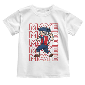 Funny NE Football Fan Gift Toddler T Shirt Maye Lover TS12 White Print Your Wear