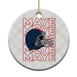 Maye Lover Ceramic Ornament NE Quarterback Fan Gift TS12 1pc Christmas Plaid Print Your Wear