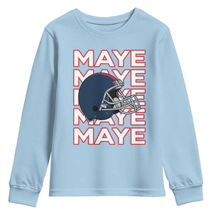 Maye Lover Youth Sweatshirt NE Quarterback Fan Gift TS12 Light Blue Print Your Wear