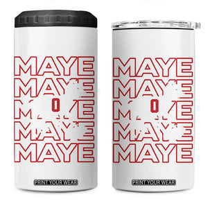 The GOAT Maye 4 in 1 Can Cooler Tumbler NE Quarterback Fan Gift TS12 One Size: 16 oz White Print Your Wear