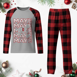 The GOAT Maye Plaid Pajama Set NE Quarterback Fan Gift TS12 Buffalo Plaid Print Your Wear