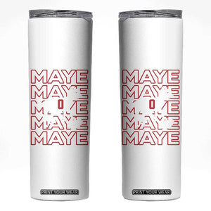 The GOAT Maye Skinny Tumbler NE Quarterback Fan Gift TS12 White Print Your Wear