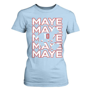 The GOAT Maye T Shirt For Women NE Quarterback Fan Gift TS12 Light Blue Print Your Wear