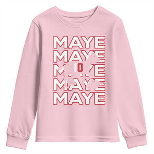 The GOAT Maye Youth Sweatshirt NE Quarterback Fan Gift TS12 Light Pink Print Your Wear