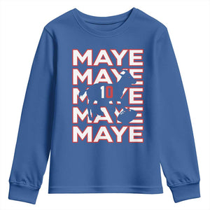 The GOAT Maye Youth Sweatshirt NE Quarterback Fan Gift TS12 Royal Blue Print Your Wear
