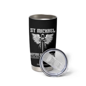 Saint Michael Defend Us In Battle Tumbler Cup Christian Faith Gift TS12 Print Your Wear