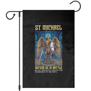 Saint Michael Prayer Defend Us In Battle Garden Flag Religious Gift TS12 Black Print Your Wear