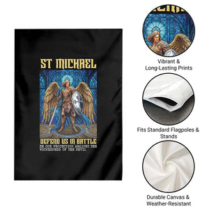 Saint Michael Prayer Defend Us In Battle Garden Flag Religious Gift TS12 Print Your Wear
