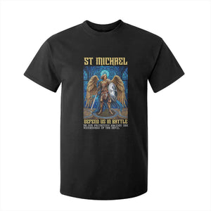 Saint Michael Prayer Defend Us In Battle T Shirt For Kid Religious Gift TS12 Black Print Your Wear