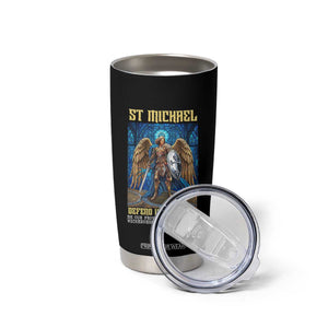 Saint Michael Prayer Defend Us In Battle Tumbler Cup Religious Gift TS12 Print Your Wear