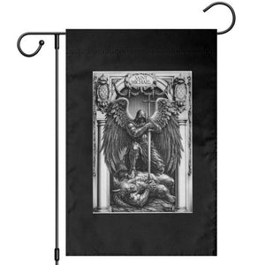Saint Michael The Archangel Defeating Satan Garden Flag Christian Faith Gift TS12 Black Print Your Wear