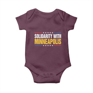 Solidarity With Minneapolis Baby Onesie Minnesota Community Support Gift TS12 Maroon Print Your Wear
