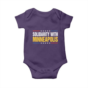 Solidarity With Minneapolis Baby Onesie Minnesota Community Support Gift TS12 Purple Print Your Wear