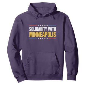 Solidarity With Minneapolis Hoodie Minnesota Community Support Gift TS12 Purple Print Your Wear