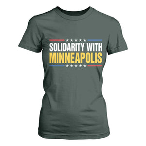 Solidarity With Minneapolis T Shirt For Women Minnesota Community Support Gift TS12 Dark Forest Green Print Your Wear
