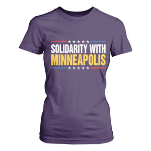 Solidarity With Minneapolis T Shirt For Women Minnesota Community Support Gift TS12 Purple Print Your Wear
