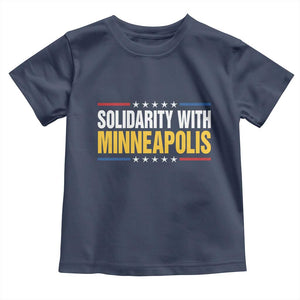 Solidarity With Minneapolis Toddler T Shirt Minnesota Community Support Gift TS12 Navy Print Your Wear