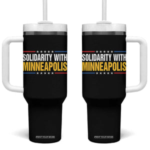 Solidarity With Minneapolis Tumbler With Handle Minnesota Community Support Gift TS12 One Size: 40 oz Black Print Your Wear