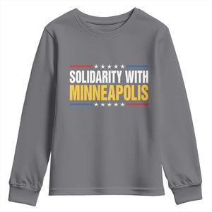 Solidarity With Minneapolis Youth Sweatshirt Minnesota Community Support Gift TS12 Charcoal Print Your Wear