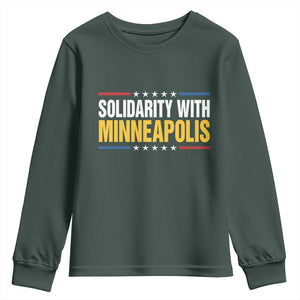 Solidarity With Minneapolis Youth Sweatshirt Minnesota Community Support Gift TS12 Dark Forest Green Print Your Wear