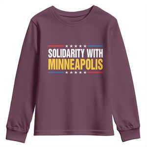 Solidarity With Minneapolis Youth Sweatshirt Minnesota Community Support Gift TS12 Maroon Print Your Wear