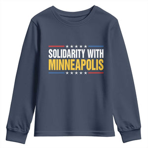 Solidarity With Minneapolis Youth Sweatshirt Minnesota Community Support Gift TS12 Navy Print Your Wear