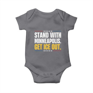 Stand With Minneapolis Baby Onesie Minnesota Community Support Gift TS12 Charcoal Print Your Wear