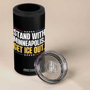 Stand With Minneapolis 4 in 1 Can Cooler Tumbler Minnesota Community Support Gift TS12 Print Your Wear