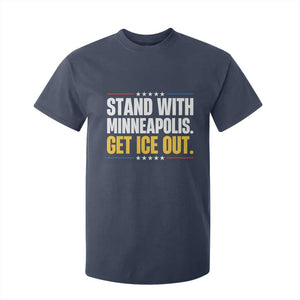 Stand With Minneapolis T Shirt For Kid Minnesota Community Support Gift TS12 Navy Print Your Wear