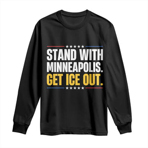 Stand With Minneapolis Long Sleeve Shirt Minnesota Community Support Gift TS12 Black Print Your Wear